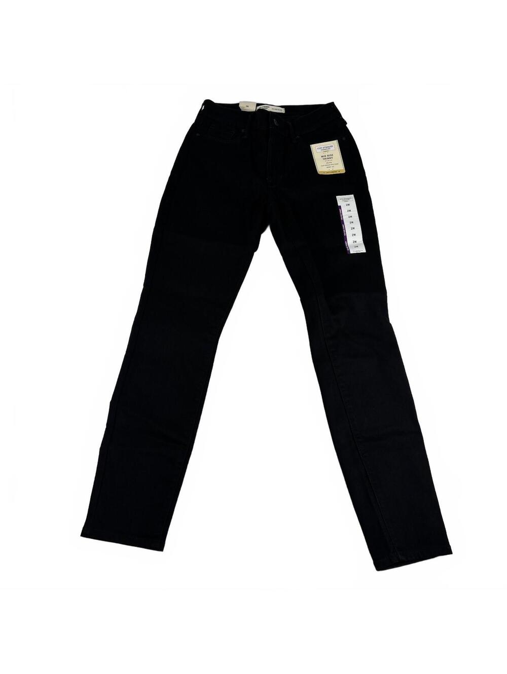 Signature by Levi Strauss & Co. Women's Black Mid-Rise Skinny Jeans 2M